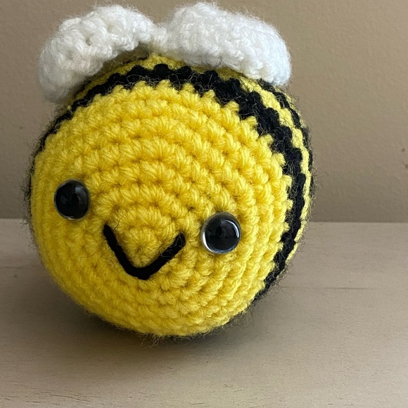 Handcrafted Yellow and Black Crochet Bee - Picture 1 of 4